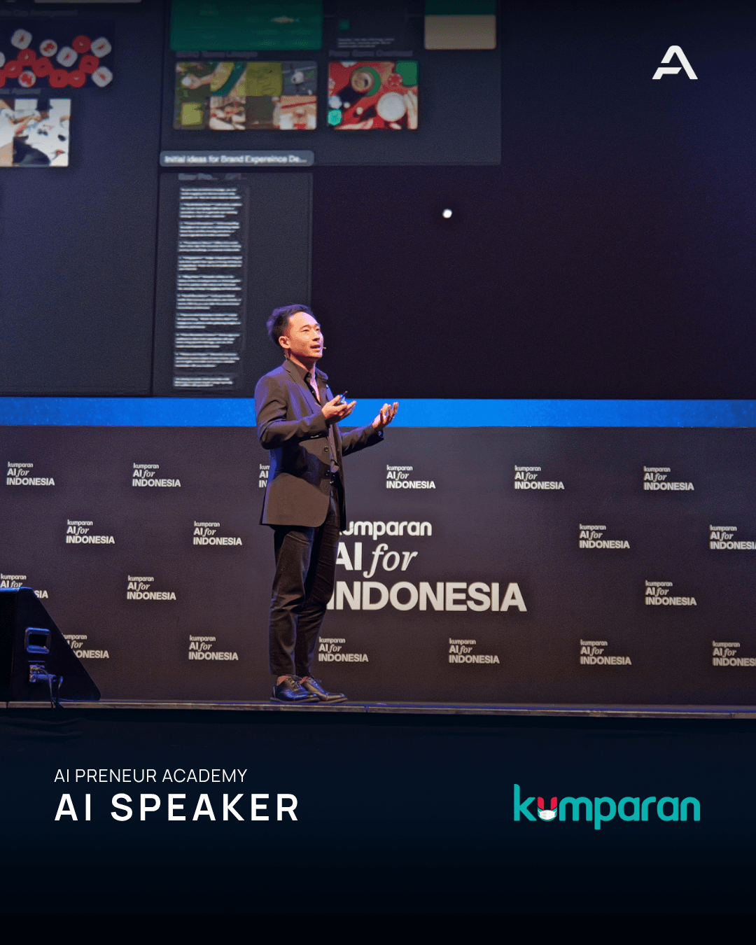 Freddie Kashawan sebagai AI Speaker di acara Kumparan AI for Indonesia